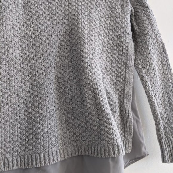 Loft Outlet Gray Mixed Media Sweater Size SP - Picture 7 of 9